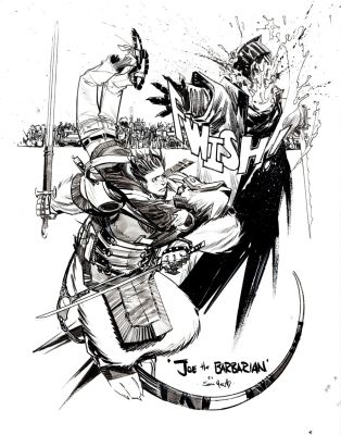 Sean Gordon Murphy | Joe the Barbarian Detailed Mixed Media Pinup | Romitaman