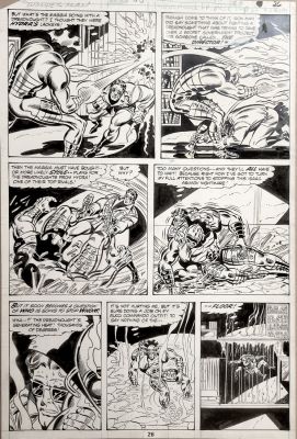 Ron Wilson Joe Sinnott | Wilson, Ron / Joe Sinnott / Layton - Marvel Premiere #55 Pg, First Solo Wonder Man Vs Dreadnaught 1980 | Cool Lines Art