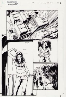Karl Moline | Buffy the Vampire Slayer #16 Pg.12 - Interior Page - Sketch on Back | Anthony’s Comic Book Art