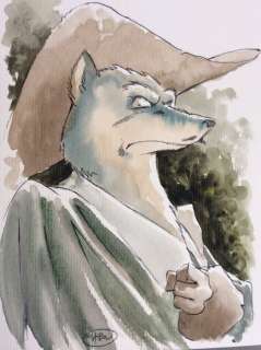 Masbou - Dessin original en couleurs directes sur carton épais vergé | Catawiki