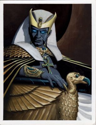 Den Beauvais | Chief Lector Priest of Sethos - Guardians Published Collectible Fantasy Card Painting (1990S) | Romitaman