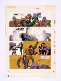 2000 AD original Judge Dredd colour artwork (1992) by Sean Phillips… | Comic Book Auctions ltd