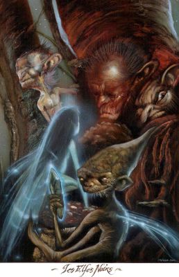 Civiello Emmanuel | Illustration des Elfes Noirs pour le Livre Secret des Elfes | Galerie Napoléon