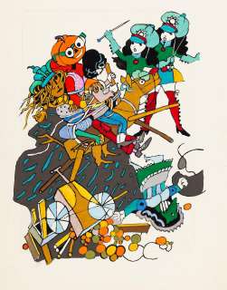 Zbigniew Rychlicki (1922 - 1989) | Zbigniew Rychlicki | "W krainie czarnoksiężnika Oza", ilustracja, 1973 | Desa Unicum