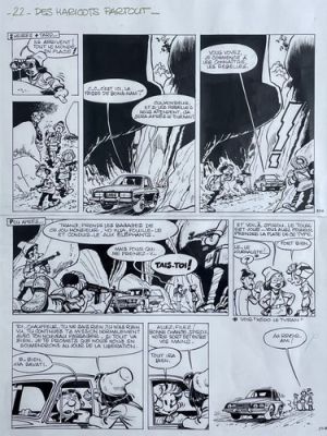 Fournier Planche Originale Spirou Des Haricots Partout 1979 Encadrée Top !