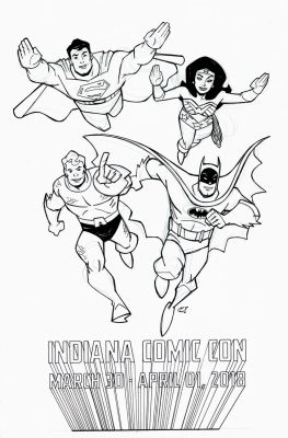 Craig Rousseau | Super Friends Comic Con Poster Art (Batman, Superman, Wonder Woman, Aquaman!) | Romitaman