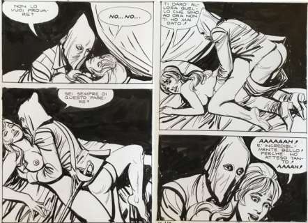Bozzi, Floriano - 16x consecutive original pages TABU # 15 D’Artagnan e la Regina - (1975) | Catawiki