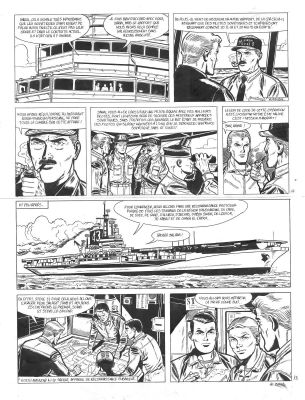 Le Bras Andrã© | Planche originale 8 BUCK DANNY (classic) tome 13 - Mission Pharaon - | Galerie Napoléon