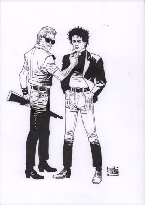 Edwardo Risso | Jesse Custer & Cassidy (Preacher) Commission - Signed | Anthony’s Comic Book Art
