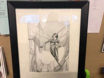 Mike Choi - Mike Choi Wasp Original Art - Pencil 10.5 x 13.5 inch framed