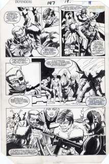 Don Perlin, Art Nichols | Defenders #147 P15 (1985) Perlin / Nichols Sgt. Fury And His Howling Defenders | ComicArtFans Classifieds