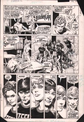 Rudy Nebres | Lancelot Strong: the Shield #2 P.9 - the Young Steelers - 1983 | Anthony’s Comic Book Art