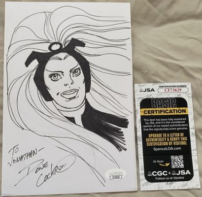DAVE COCKRUM d.2006 Original Art Drawing X-Men STORM Sketch 6x9 Signed w JSA COA | eBay US