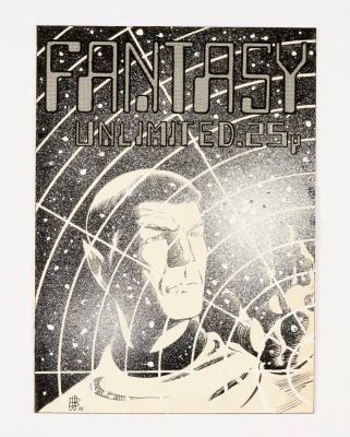 Lot 121 - Mr Spock original fanzine cover artwork drawn and signed by Jean-Daniel Breque for Fantasy Unlimited | Comic Book Auctions ltd