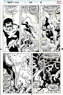 Pat Olliffe | Thor #441 P 5 (Lady Sif Battle the Destroyer!) 1991 | Romitaman