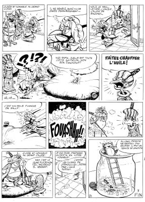 Tabary | IZNOGOUD, planche originale 8 Ça grenouille dans le califat | Galerie Napoléon