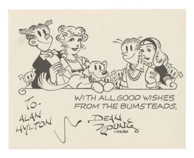 A Blondie Signed Fan Card by Dean Young. | Van Eaton Galleries