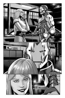 Cafu - Invincible Iron Man 1 pg 21 Monoprint