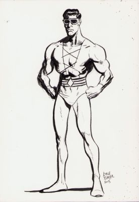 Kyle Baker | Plastic Man Ink Art Commission - Signed 2015 | Anthony’s Comic Book Art
