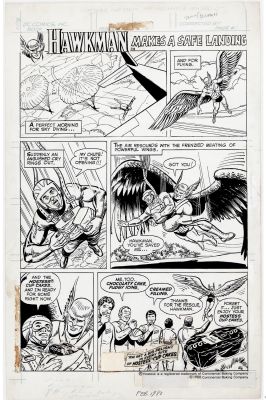 Curt Swan | Swan, Curt - Dc Hostess Ad / Inside Cover, Hawkman in Skydive 1980 | Cool Lines Art