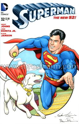 Brendon and Brian Fraim - SUPERMAN Sketch Cover Featuring KRYPTO by the Fraim Bros.!