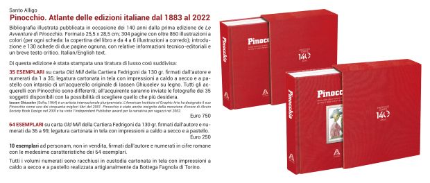 Santo Alligo | Pinocchio. Atlas of Italian Editions from 1883 to 2022 Illustrated bibliography published to mark the 140th anniversary of the first edition of The Adventures of Pinocchio. Format: 25.5 x 28.5 cm; 304 pages with over 860 color illustrations (each… | Segni e Disegni