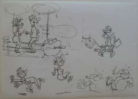 Cromheecke, Luc - 22 Originele potloodschetsen - Roboboy | Catawiki