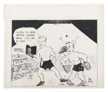 A 1928 Heavyweight Boxing Original Clampett Comic. | Van Eaton Galleries