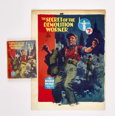 The Secret of the Demolition Worker original Wartime artwork by Eric Parker for the Sexton Blake | Comic Book Auctions ltd