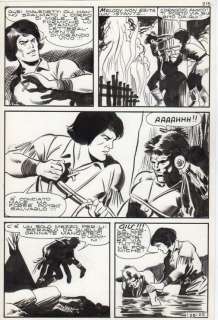 Leone Frollo - Tavola originale per Melody John ‘Sentiero di guerra‘ pubblicata nella COLLANA GRANDI AVVENTURE SEPIM