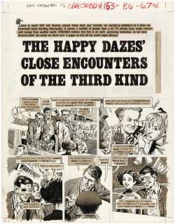 "CRACKED" #153 COMPLETE "THE HAPPY DAZES’ CLOSE ENCOUNTERS OF THE THIRD KIND" STORY ORIGINAL ART. | Hake’s