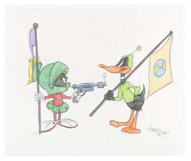 VIRGIL ROSS MARVIN THE MARTIAN & DAFFY DUCK (DUCK DODGERS) SPECIALTY ORIGINAL ART. | Hake’s