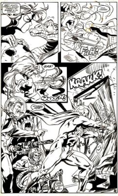 FEMFORCE 107 PG 8 ORIGINAL ART - ATOMAN CRASHES SYNN WORLD - GORBY/HEIKE ART | eBay US (Buy It Now)