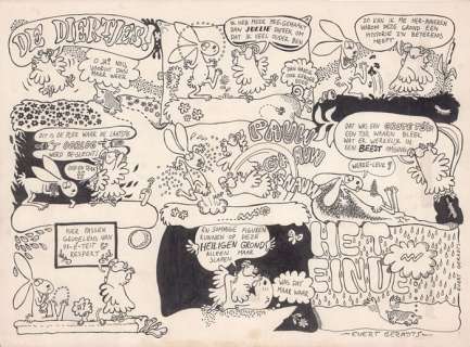 Geradts, Evert  - Grote originele plaat - De Diertjes - (1969) | Catawiki