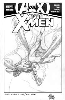 Adam Kubert | Kubert, Adam - Uncanny X-Men V2 #13 Pencil Final Cover, Cyclops Vs Phoenix Force a Vs X Cross-Over 2014 | ComicArtFans Classifieds