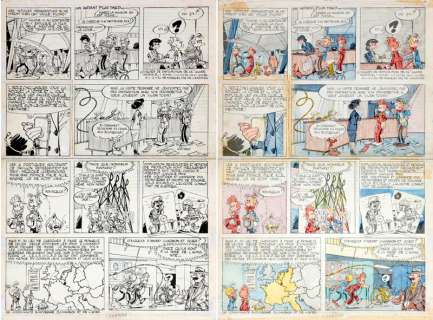 Franquin | Spirou et Fantasio, planche n°1B Ã  l’encre de Ch… | Banque Dessinée