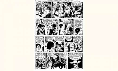 PLANCHES et DESSINS ORIGINAUX JIJÉ. Â« Jerry Spring Â» Encre de Chine noire | Tessier Sarrou