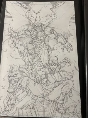Paolo Pantalena | Paolo Pantalena Batman And Catwoman Pencil Commission | ComicArtFans Classifieds