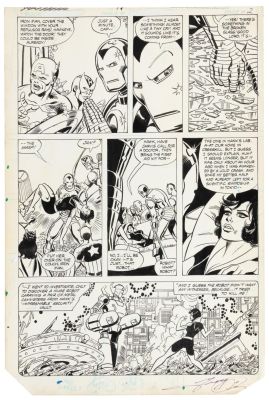 Original Art * GEORGE PEREZ * AVENGERS #202, Page 2 * Signed by Perez | PBA Galleries