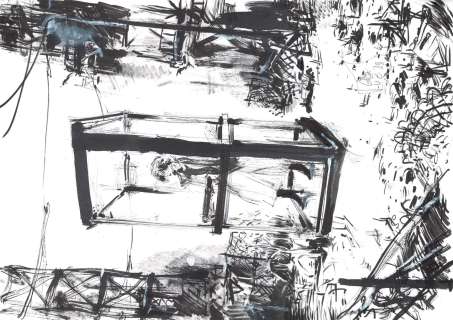 Vincent Gravé | Fausse Route, page 117 Editions Les Enfants rouges, 2008 Technique mixte sur papier 21 x 29,7 cm, signé | JML Arts