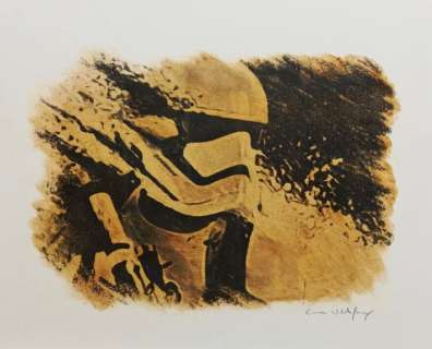 STORMTROOPER - 40x50cm - Emma Wildfang Oil pastels on an artist cardboard   - EO | Catawiki