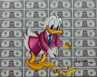 Brisan, Gabriel - Original Mixed Media Art on Canvas - Rich Duck (2018) | Catawiki