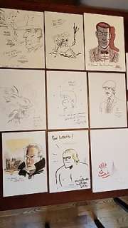 Tibet / Hardy / Turf / divers auteurs - 11x Dessin original dédicacé  - (1991/2012) 