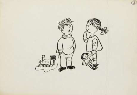 Gwidon Miklaszewski (1912 - 1999) | Gwidon Miklaszewski | " - Zdaje się, że Gwiazdka już blisko - wszystkie szafy i szuflady nagle są zamknięte na klucz!" | Desa Unicum