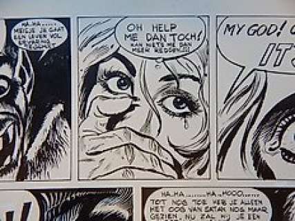  - Brugman, Gideon (Milton Davis)  - Originele halve pagina (p.8B) - Teraze de Zwarte Lynx  - (1971) 