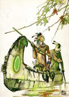 Pratt, Hugo | COUVERTURE DE LA REVUE SERGENT KIRK N°23 Illustration Ã  l’aquarelle | Cornette de St Cyr