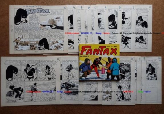 Rémy Bordelet 20 Planche Originale Fantax 4 petit format BD Chott S.e.r 1959 SER | eBay Europe