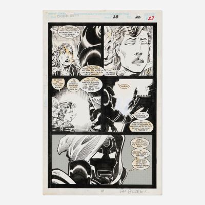 Lot 198 - Pat Broderick and John Nyberg, Doom 2099 #28 Story Page 20 Original Art (Marvel Comics, 1993) | Landry Pop Auctions
