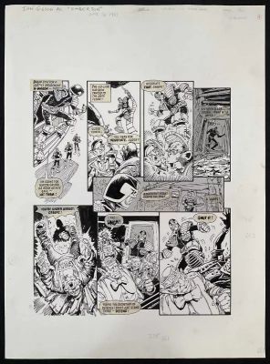 Lot 206 - 2000 AD - An original page of comic book art from 2000 A.D. Prog #208 (April 18th 1981) page 19 by