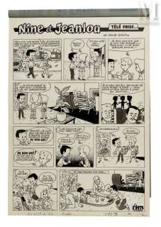 Dubois, Claude (1934... | Télévision / Train électrique - Planche originale de... | Maison Good